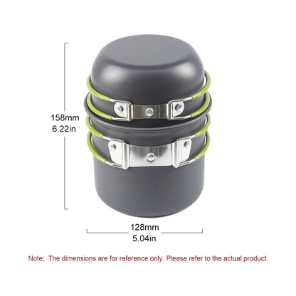 Portable Camping Cookware Travel Kitchen Set