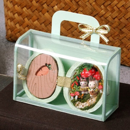 Small Handcrafted Wooden Doll House Miniature
