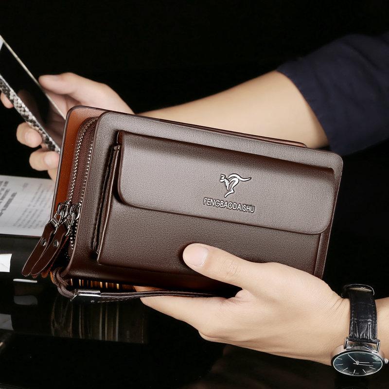 Classic Leather Clutch Wallet for Men - Fesara