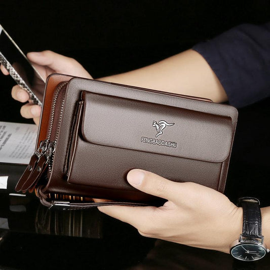 Classic Leather Clutch Wallet for Men - Fesara