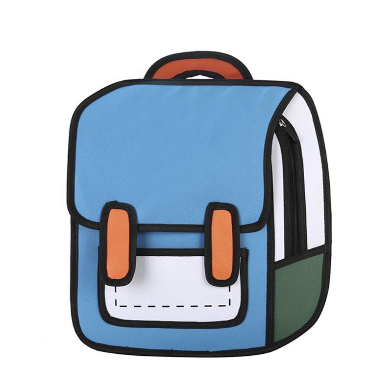 Fun 2D Cartoon School Backpack