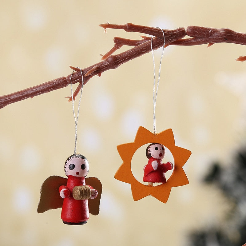 Christmas Wooden Reindeer Decoration Set 48pcs