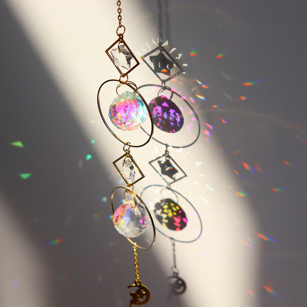 Sparkling Crystal Wind Chime Sun Catcher Decoration