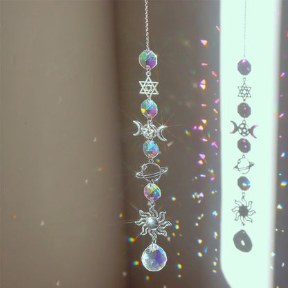 Sparkling Crystal Wind Chime Sun Catcher Decoration - Fesara