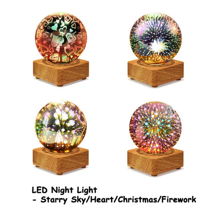 Colorful Star Projector Lamp USB LED Night Light