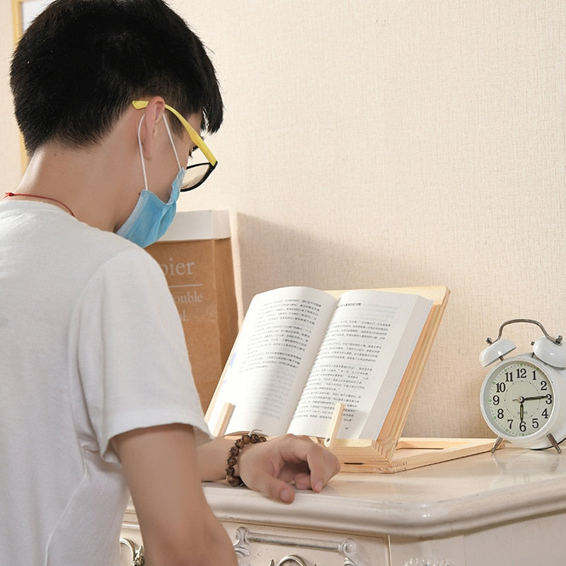 Ergonomic Wooden Tablet Holder Stand