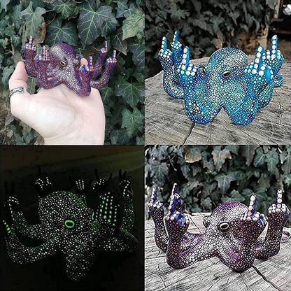 Vibrant Colorful Octopus Figurine Decor