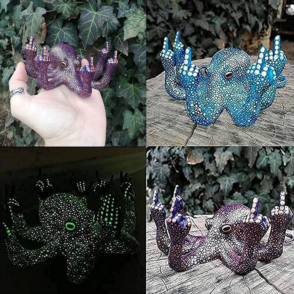 Colorful Glow Octopus Figurine Decoration