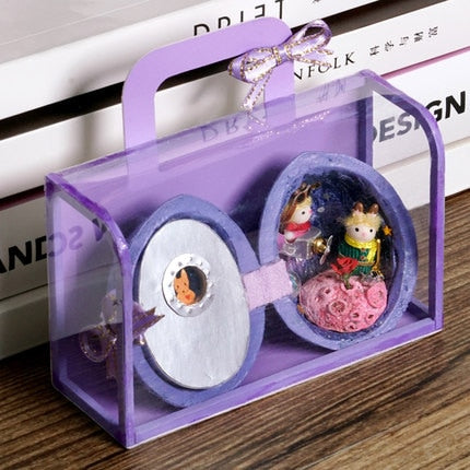 Small Handcrafted Wooden Doll House Miniature
