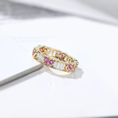 Elegant Heart Shaped Diamond Engagement Ring - Fesara