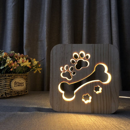 Rustic Wood Desk Lamp for Cozy Ambient Lighting - Fesara