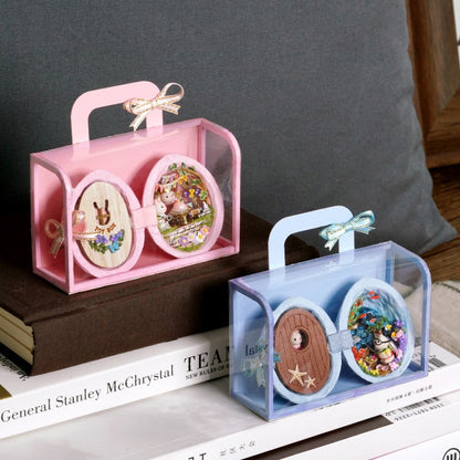 Small Handcrafted Wooden Doll House Miniature