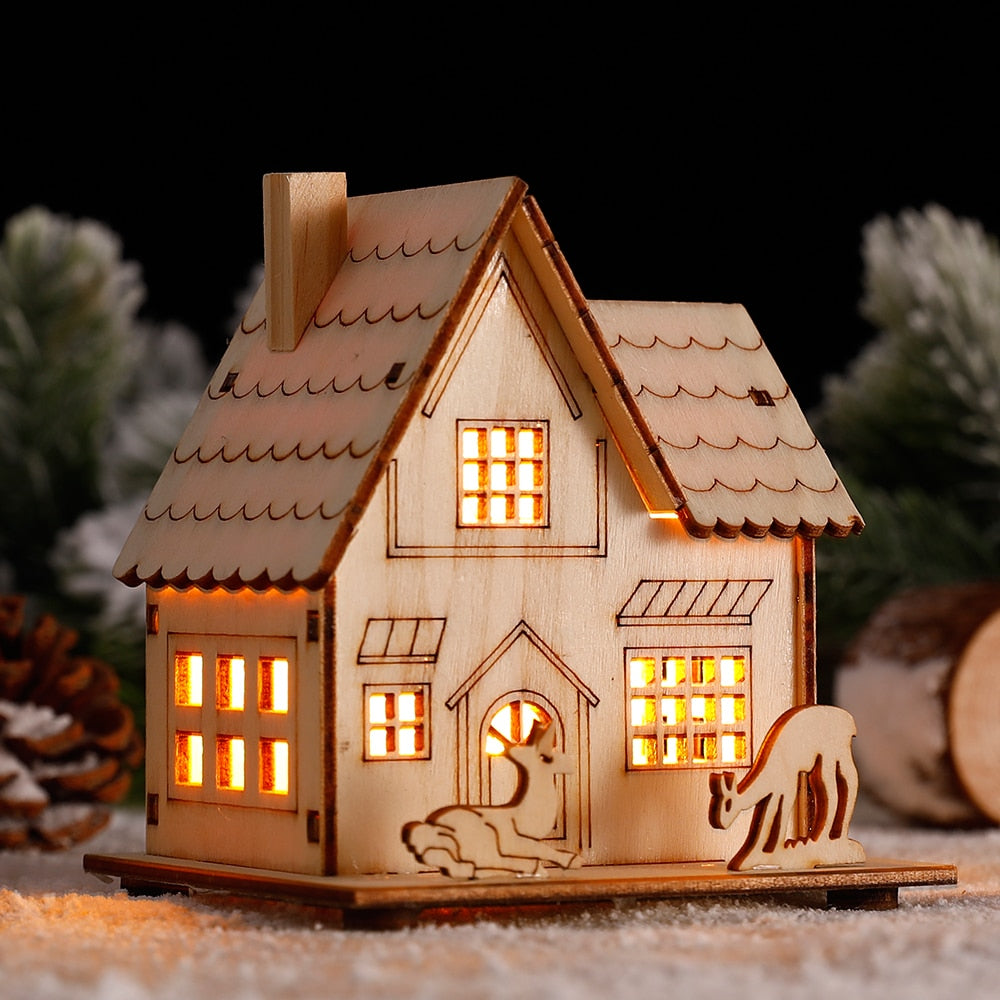 Rustic Wood Hanging Home Decor Lantern Light