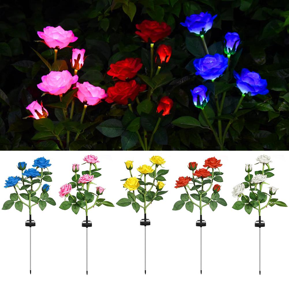 Outdoor Solar Powered Rose Garden Lamp