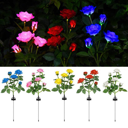 Outdoor Solar Powered Rose Garden Lamp
