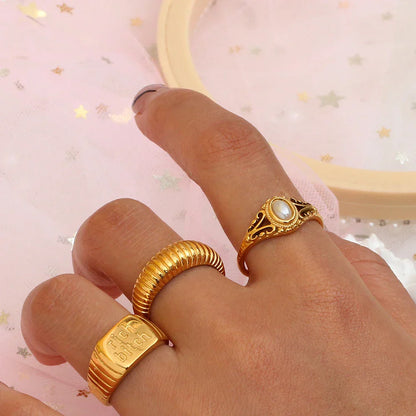 Timeless 18k Pearl Engagement Ring