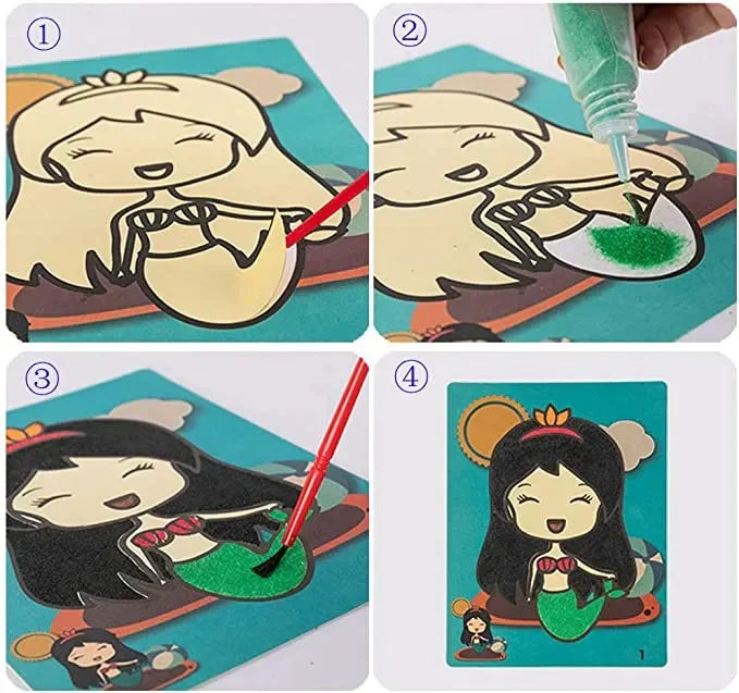 Colorful Kids Art Sand Painting Kit