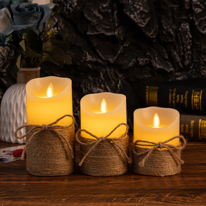Warm LED Flameless Candles with Realistic Wax Effect