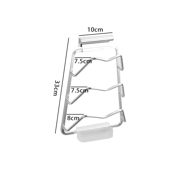 Sturdy Wall Mount Pot Lid Organizer Rack