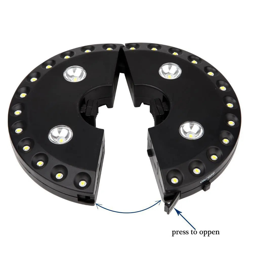 Portable Solar Powered Patio Umbrella Light