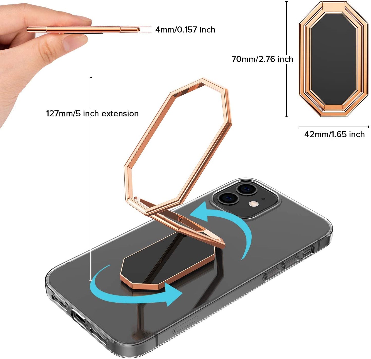 Stylish Octagonal Metal Phone Stand Holder