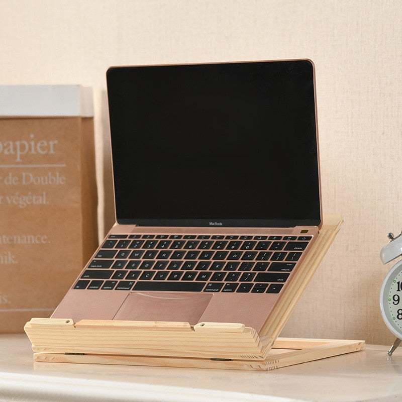 Ergonomic Wooden Tablet Holder Stand