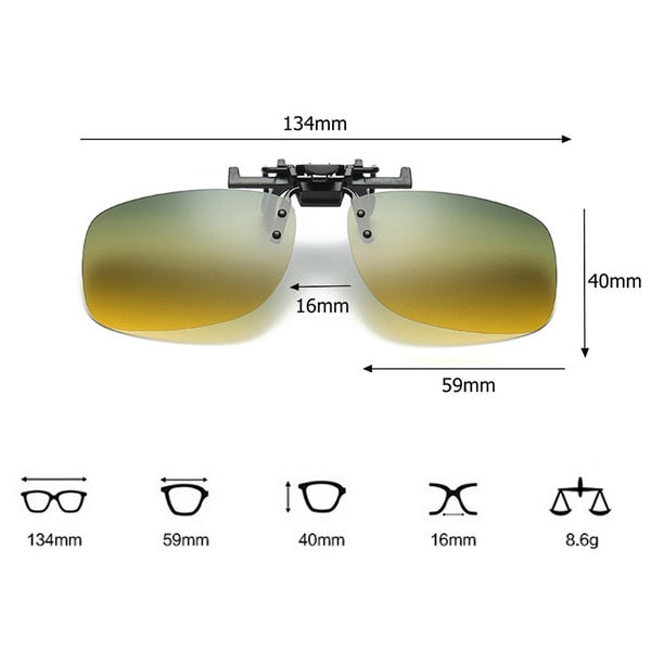 Anti Glare Clip On Driving Glasses