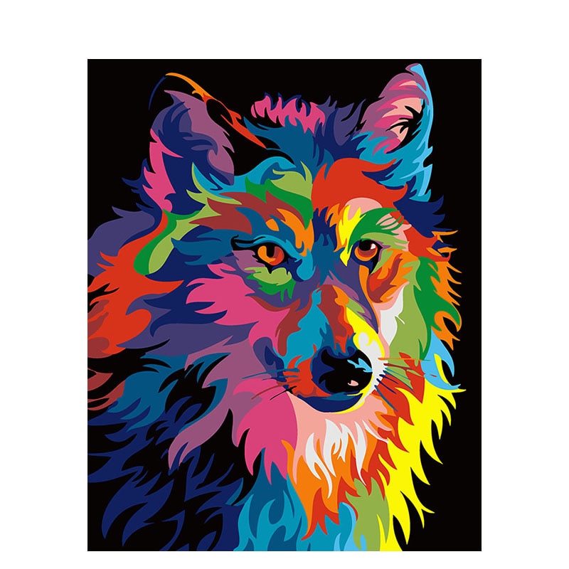 Colorful Animal Art Kit by Numbers