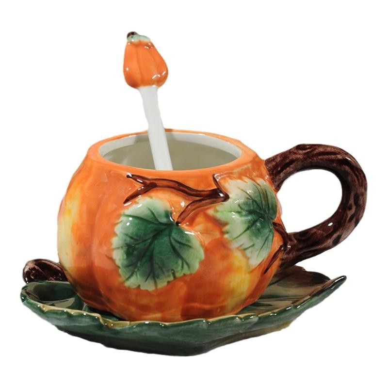 Colorful Ceramic Fall Mug Set