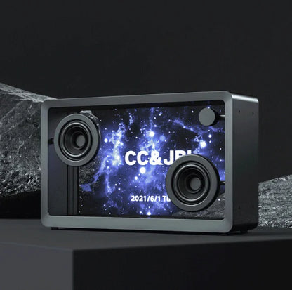 Wireless Speaker with LED Lyrics Display & Clear Design