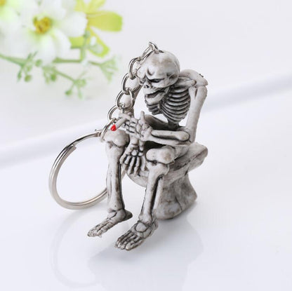 Unique Goth Style Skeleton Keychain - Fesara
