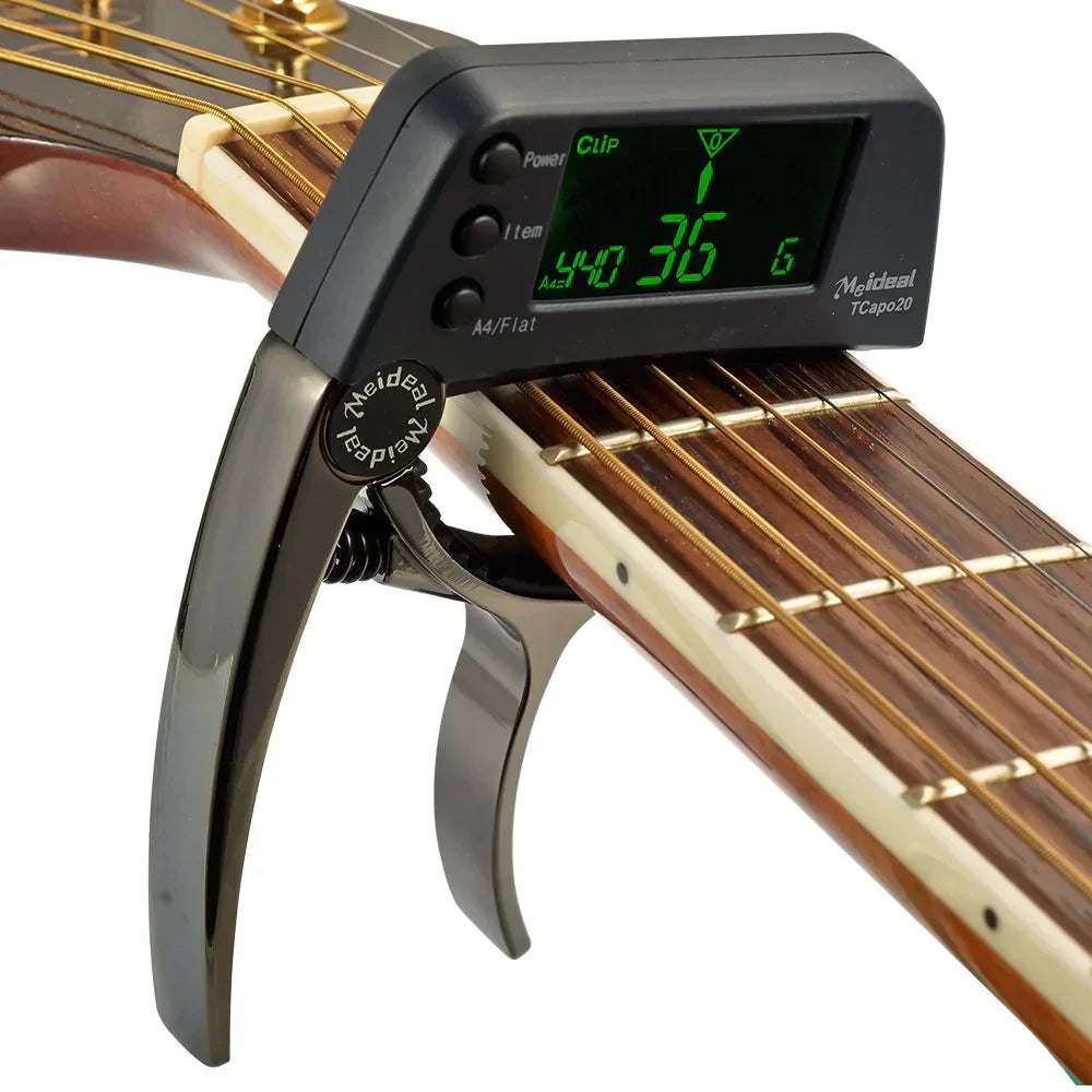 Compact Clip-On Guitar Tuner and Capo - Fesara