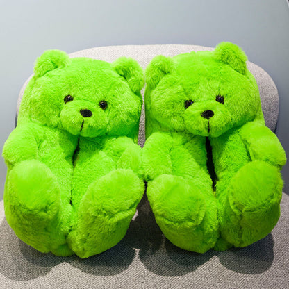 Cozy Fuzzy Bear Claw House Slippers