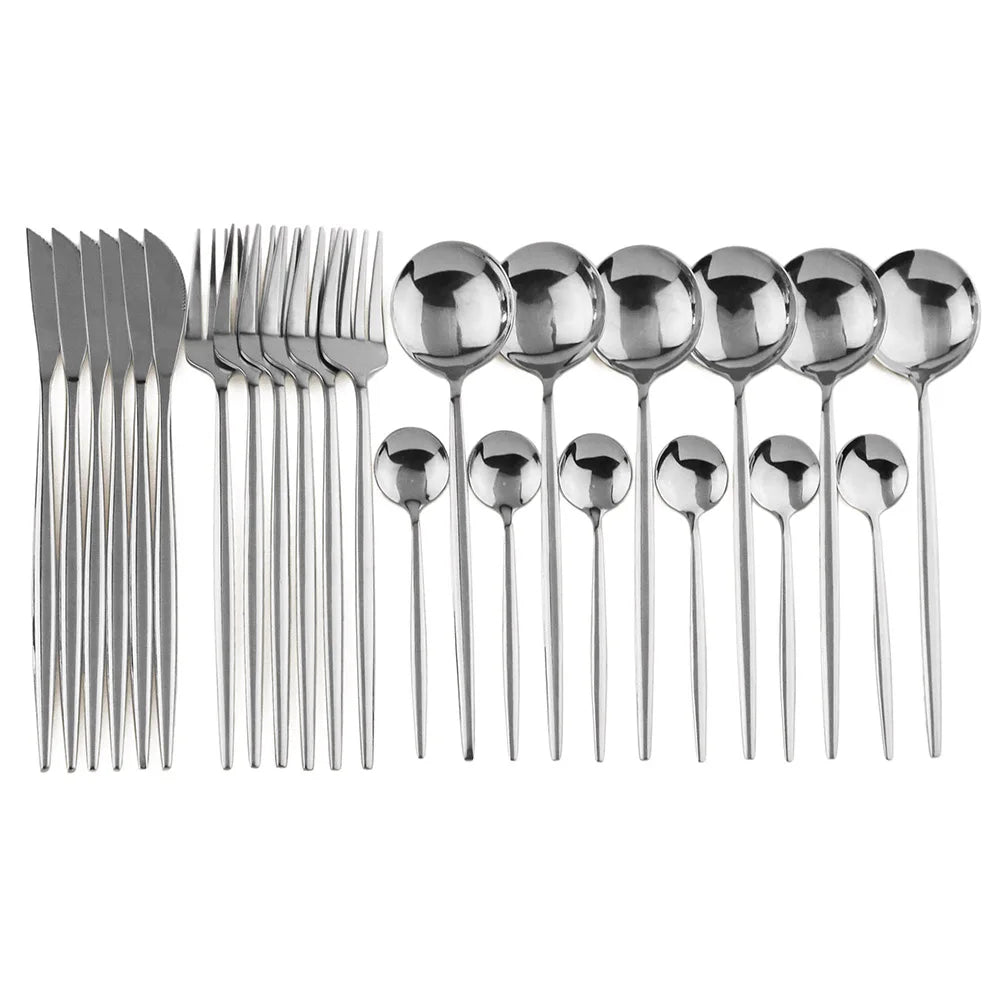 Premium Gold Plated Stainless Steel Flatware Set