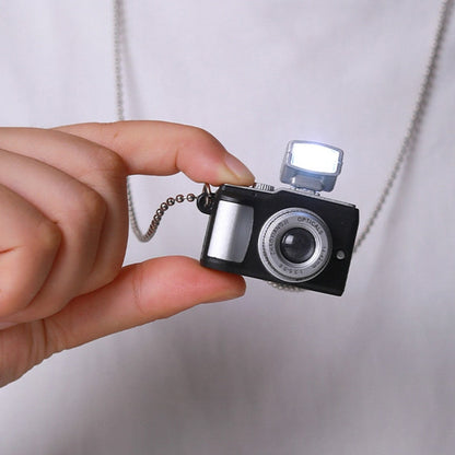 Retro Camera Pendant Torch Necklace