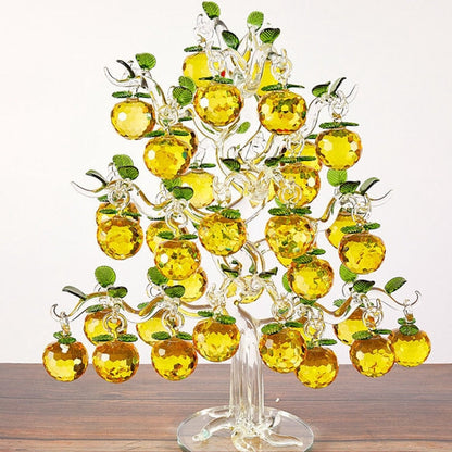 Luxurious Glass Apple Tree Figurine Decor - Fesara