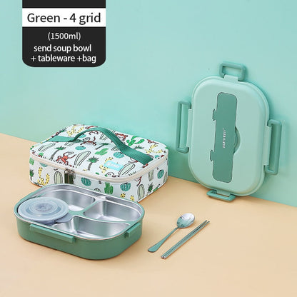 Insulated Kids Lunch Container with Multiple Compartments