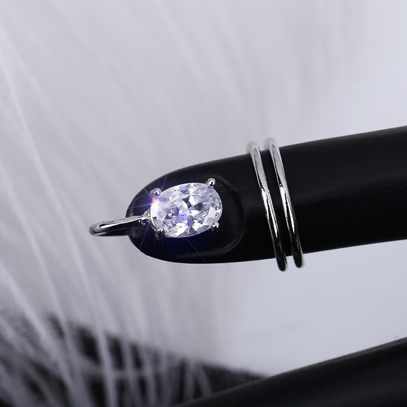 Edgy Metal Stacking Nail Rings