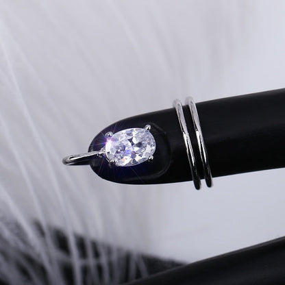 Edgy Metal Stacking Nail Rings