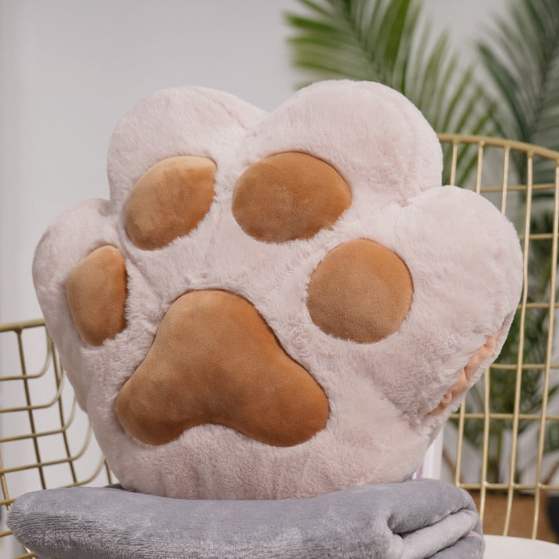 Soft Plush Bear Paw Hand Warmer Cushion