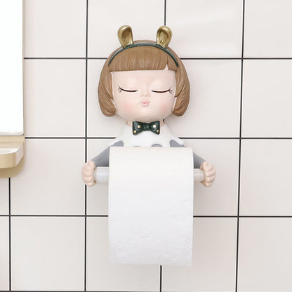 Decorative Pink Bathroom Tissue Holder