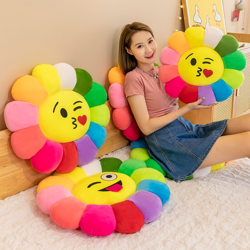 Bright Floral Soft Cushion Pillow - Fesara