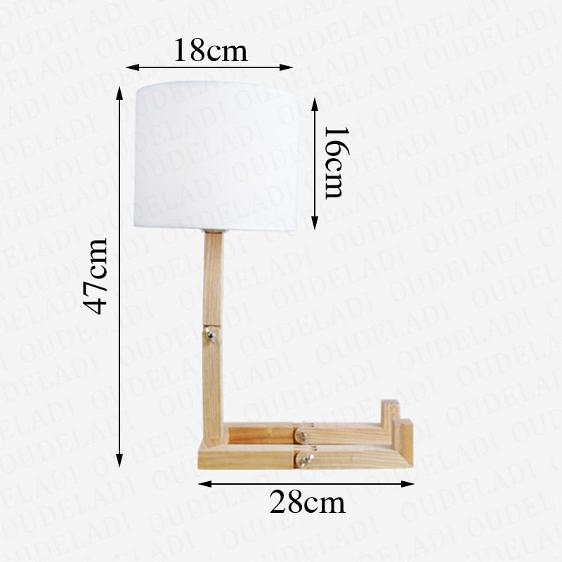 Intelligent Wooden Table Desk Lamp