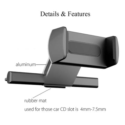 Flexible Car Phone Mount CD Slot Holder