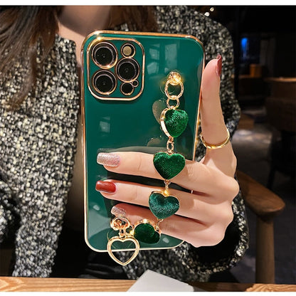Luxury Gold Heart Phone Cover