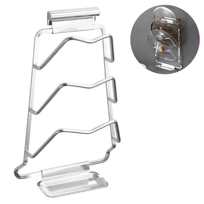 Sturdy Wall Mount Pot Lid Organizer Rack
