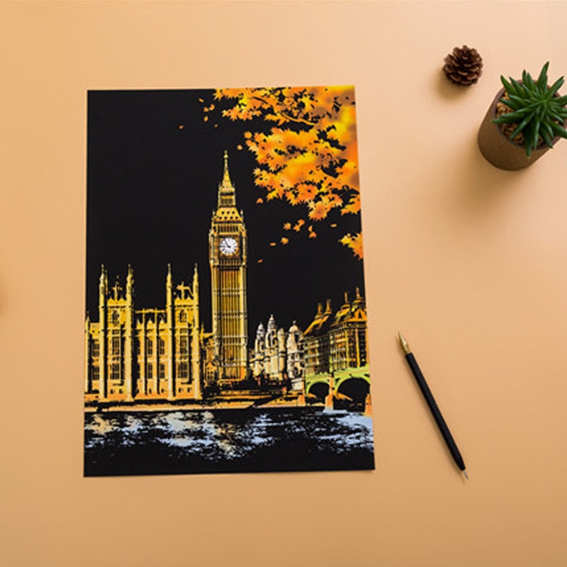 Colorful Art Scratch Off Painting Kit