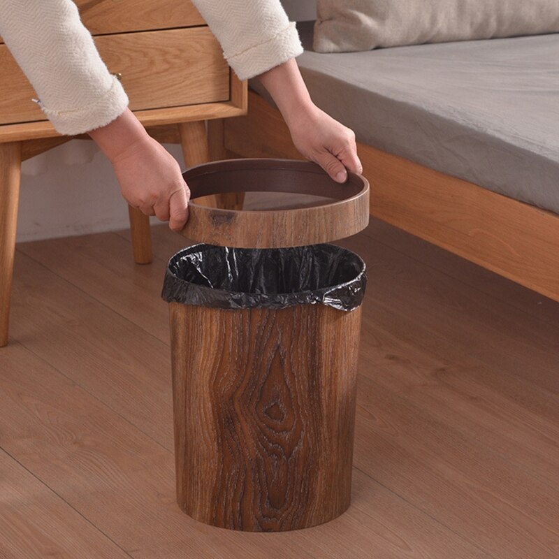Vintage Style Wooden Waste Bin