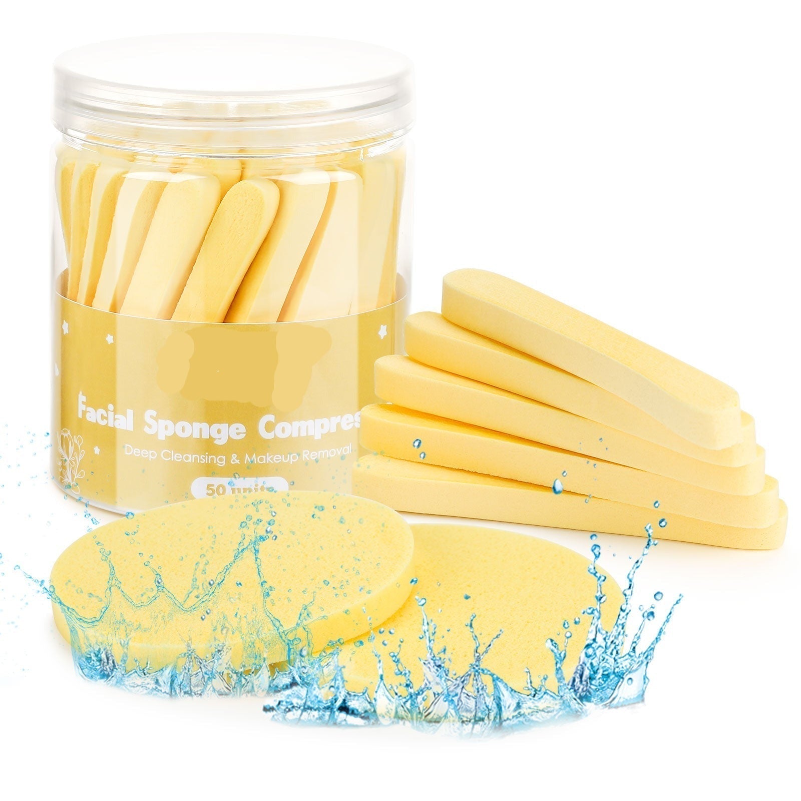 Gentle 50Pcs Makeup Wipes Facial Cleansing Pads - Fesara