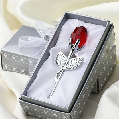 Elegant Rose Crystal Jewelry Boxed Gift